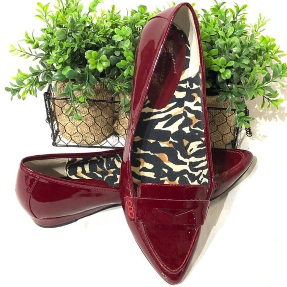 Anne Klein Patent Leather Pennyloafer Flat